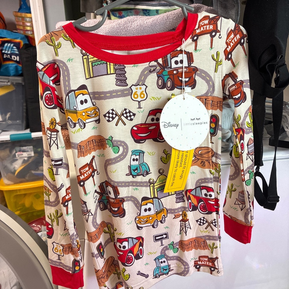 Little sleepies cars long sleeve pjs